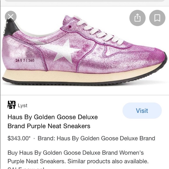 Haus By Golden Goose Leather Pink Trainers - Picture 5 of 12